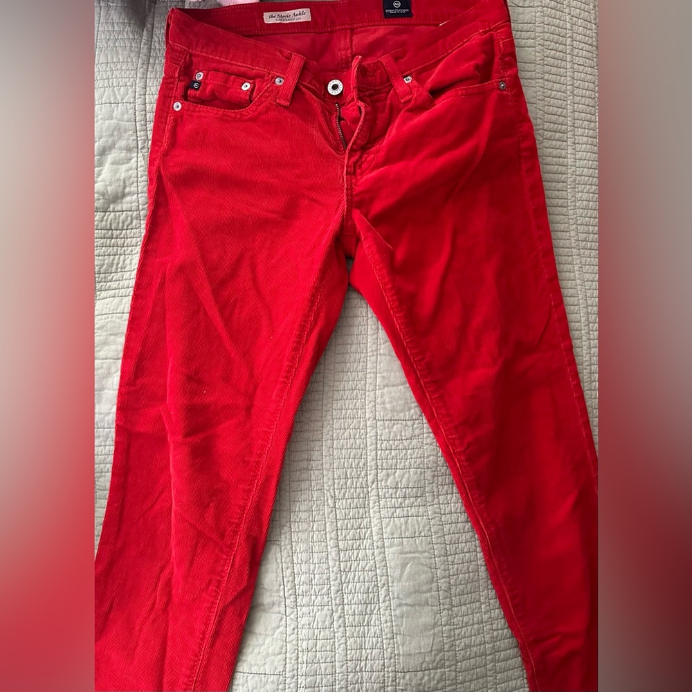 AG Red Corduroy Pants